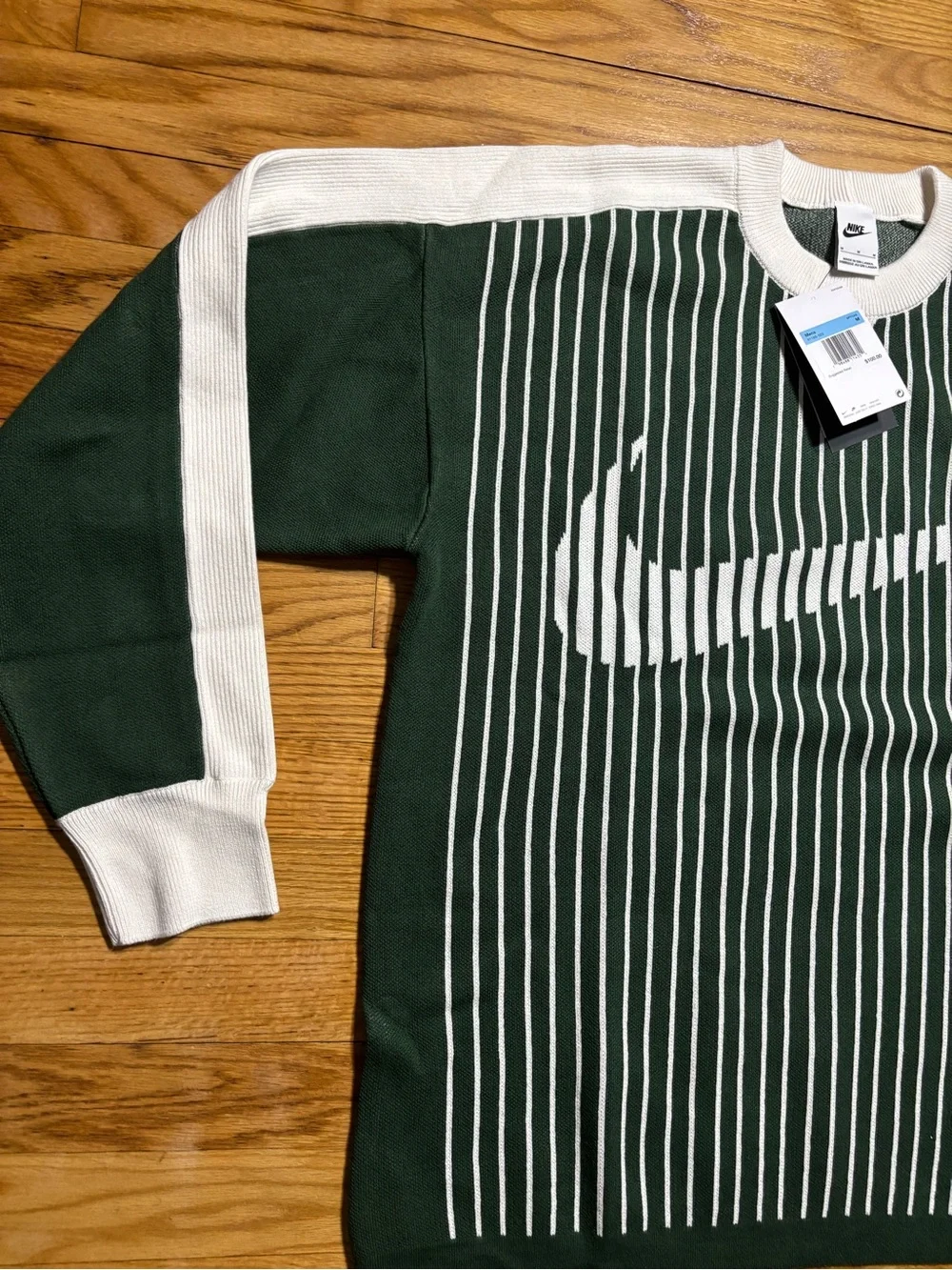Nike Sweater Sportswear Club Jersey Crew Neck Green Men's sz Medium NEW!!